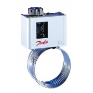 DANFOSS 060L110066 — Реле температуры (термостат) KP 61, IP 30/44, диапазон регулирования -30...15 °C, длина трубки 2 м 060L110066