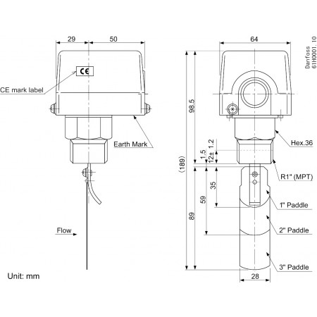 DANFOSS 061H4000 — Реле протока FQS U30G, максимальное рабочее давление 10 бар, IP 20 061H4000 DANFOSS 061H4000 — Реле протока FQS U30G, максимальное рабочее давление 10 бар, IP 20 061H4000