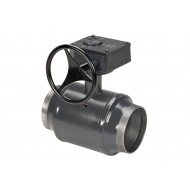 DANFOSS 065N1146 — Кран шаровой полнопроходной JIP WW, DN 125, PN 25, T макс 180 ℃, ручной редукторный привод, корпус — сталь P235GH 065N1146
