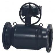 DANFOSS 065N1261 — Кран шаровой полнопроходной JIP FF, фланцевый, DN 250, PN 16, T макс 180 ℃, ручной редукторный привод, корпус — сталь P235GH 065N1261