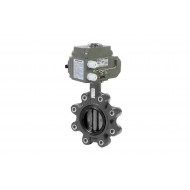 РИДАН 082X4849R — Затвор дисковый ЗДМ с резьбовыми проушинами PN16, DN200, диск — нержавеющая сталь, с электроприводом 220В 082X4849R