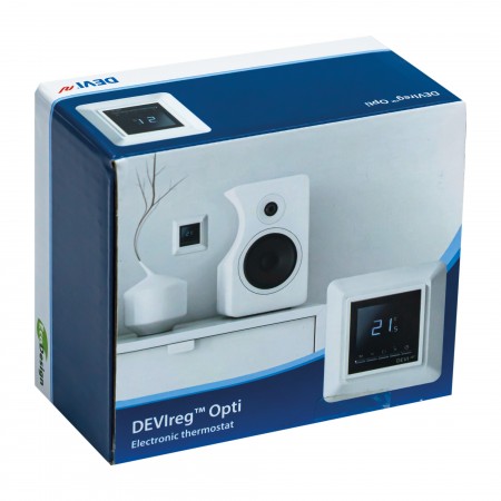 DEVI DEVIreg Opti 140F1055 — Программируемый терморегулятор со встроенными программами таймера, белый 140F1055 DEVI DEVIreg Opti 140F1055 — Программируемый терморегулятор со встроенными программами таймера, белый 140F1055