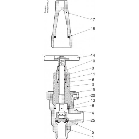 DANFOSS 148B5021 — Запорный клапан SVA-S 6 A ANG CAP 148B5021 DANFOSS 148B5021 — Запорный клапан SVA-S 6 A ANG CAP 148B5021