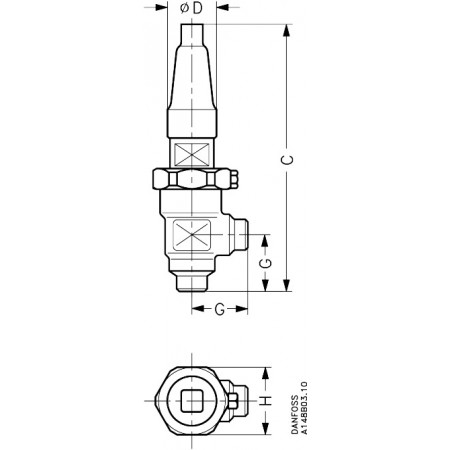 DANFOSS 148B5121 — Запорный клапан SVA-S 10 A ANG CAP 148B5121 DANFOSS 148B5121 — Запорный клапан SVA-S 10 A ANG CAP 148B5121