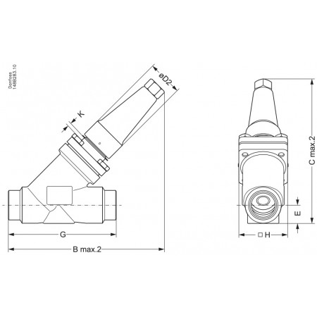 DANFOSS 148B5231 — Запорный клапан SVA-S 15 A STR CAP 148B5231 DANFOSS 148B5231 — Запорный клапан SVA-S 15 A STR CAP 148B5231