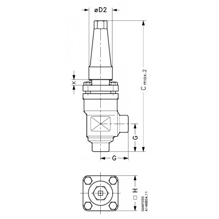 DANFOSS 148B5621 — Запорный клапан SVA-S 40 A ANG CAP 148B5621 DANFOSS 148B5621 — Запорный клапан SVA-S 40 A ANG CAP 148B5621