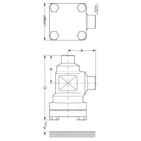 DANFOSS 148B5624 — Корпус для фильтра FIA 40 D ANG 148B5624 DANFOSS 148B5624 — Корпус для фильтра FIA 40 D ANG 148B5624