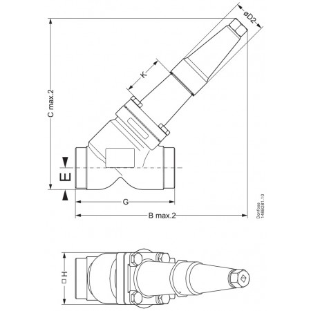 DANFOSS 148B5711 — Запорный клапан SVA-S 50 148B5711 DANFOSS 148B5711 — Запорный клапан SVA-S 50 148B5711
