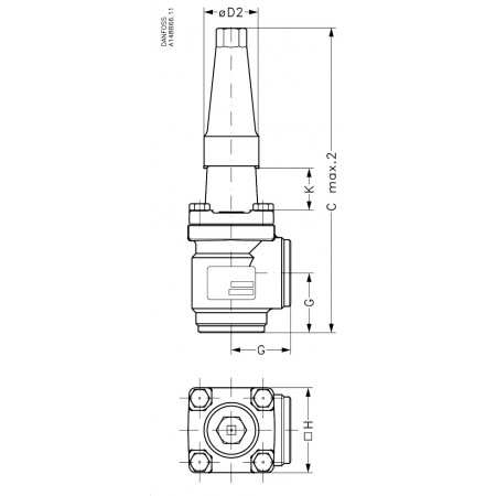 DANFOSS 148B5821 — Запорный клапан SVA-S 65 A ANG CAP 148B5821 DANFOSS 148B5821 — Запорный клапан SVA-S 65 A ANG CAP 148B5821