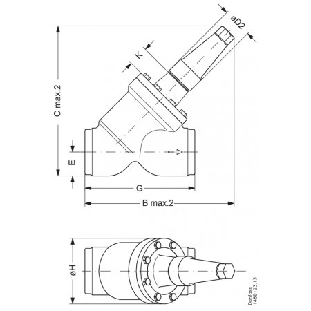 DANFOSS 148B5931 — Запорный клапан SVA-S 80 A STR CAP 148B5931 DANFOSS 148B5931 — Запорный клапан SVA-S 80 A STR CAP 148B5931