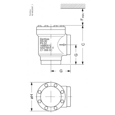 DANFOSS 148B6137 — Клапан обратный CHV-X 125 A 148B6137 DANFOSS 148B6137 — Клапан обратный CHV-X 125 A 148B6137