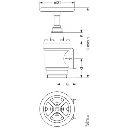 DANFOSS 148B6300 — Запорный клапан SVA-S 200 148B6300 DANFOSS 148B6300 — Запорный клапан SVA-S 200 148B6300